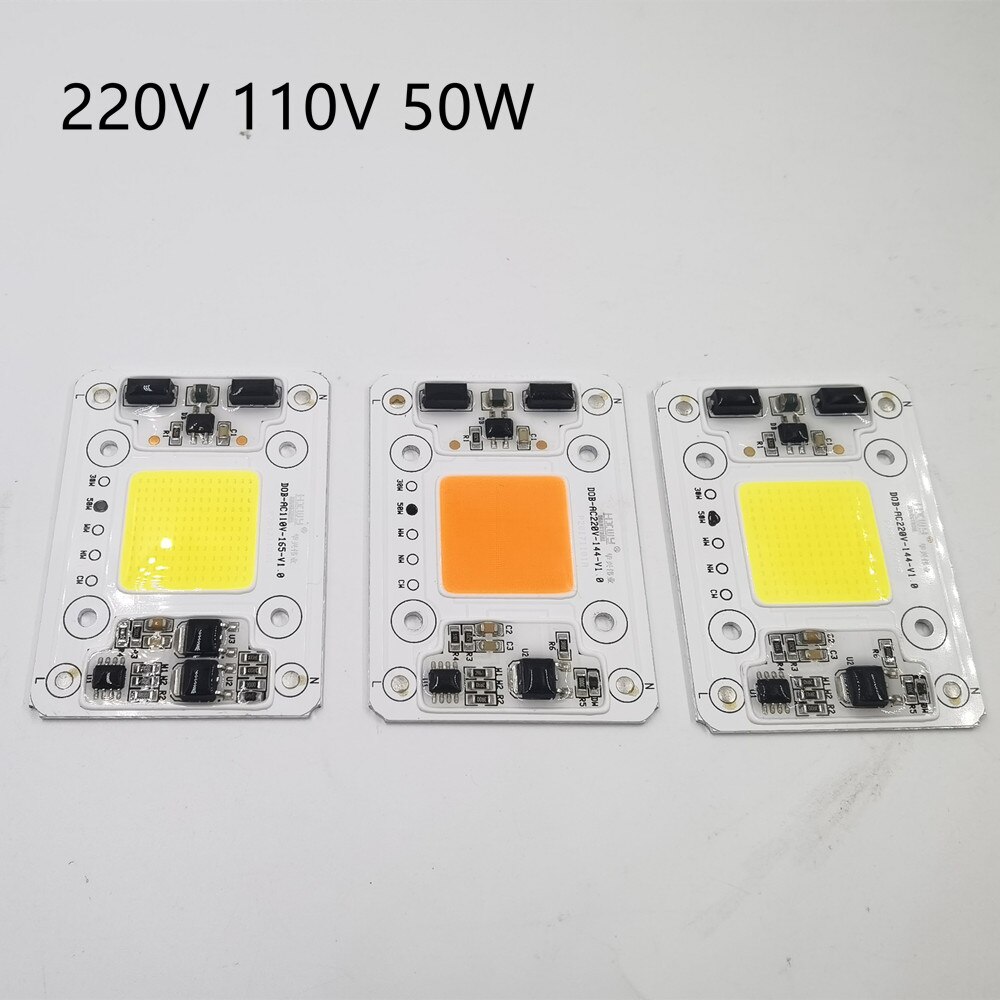 50W COB LED 램프 칩 다이오드 성장 식물 빛 AC 110V 220V 50W LED 구슬 램프 상자 전체 스펙트럼 필요 없음 드라이버